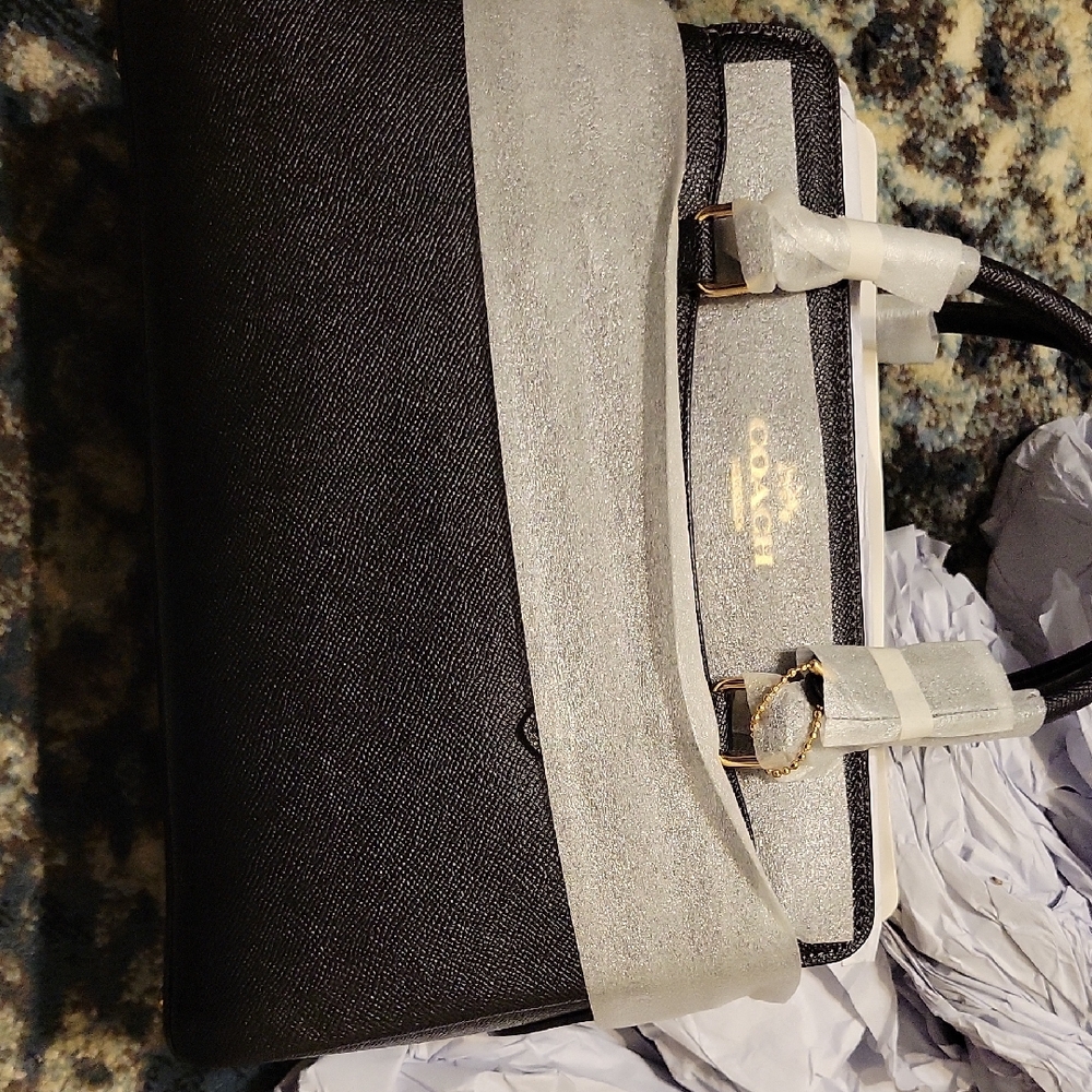 Coach Black and Gold Satchel